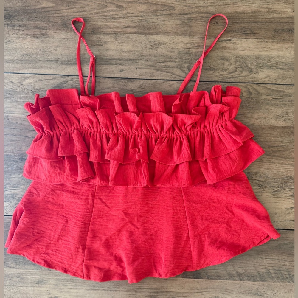 Sienna Sky Vibrant Red Strappy Top